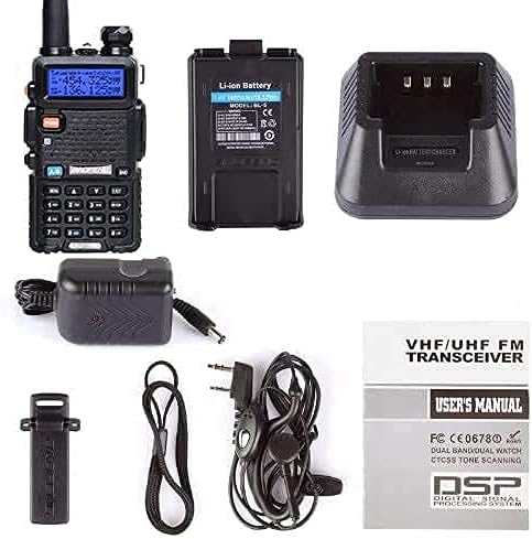 Baofeng UV-5R Ham Dual Band Two Way Radio 144-148/420-450Mhz,Nicama Walkie Talkie 1800mAh Li-ion Battery (2 Pack)
