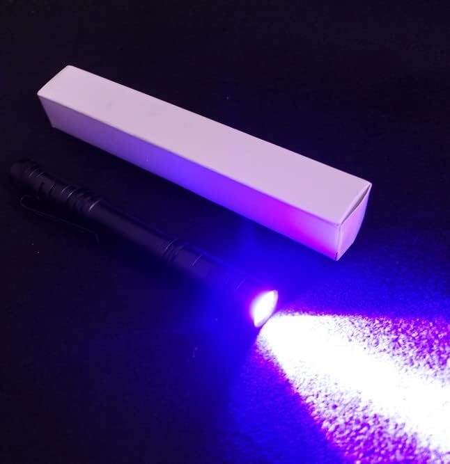 2 x Blue Light Penlight Pen Type Flashlight One Mode Blue Light LED Torch for Camping Hiking Fishing Hunting Animal Protecting Night Vision
