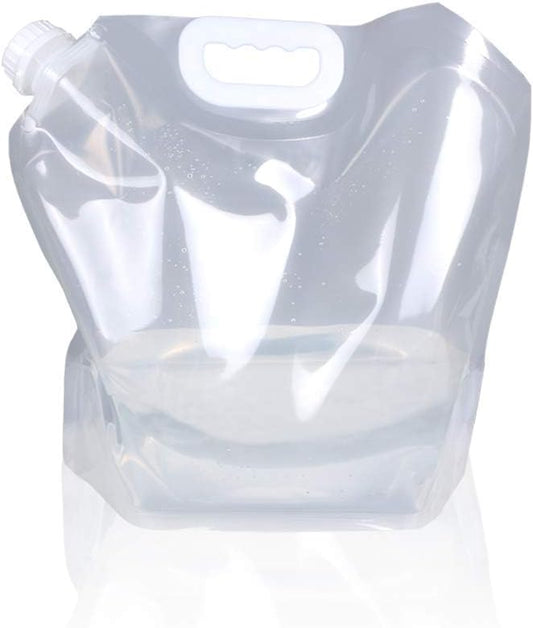 2.6 Gallon Collapsible Water Container Bag, BPA Free Food Grade Clear Plastic Storage Jug for Sport Camping Riding Mountaineer,Freezable,Food Grade (2.6 Gal, 1-pack)