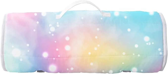 Space Nap Mat - Space Ship Galaxy Sleeping Bag with Removable Pillow - Daycare and Sleepovers Preschool Kindergarten Bedding Set for Kids Toddler Boys Girls