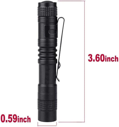 Flashlight Pen Mini Handheld Penlight LED Pocket Pen Light Flashlight Torch Super Small AAA Xpe-R3Lamp Belt Clip Light Pocket Torch with Holster with Clip for Camping, Outdoor, Emergency