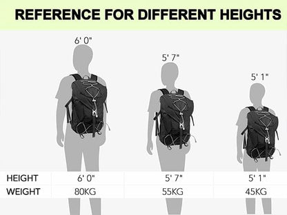 Seektop 20L Waterproof Hiking Backpack - Lightweight Daypack with 8 Pockets & Wet-Dry Compartment for Outdoor Adventures
