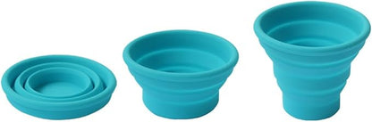 Silicone Collapsible Travel Cup for Outdoor Camping and Hiking (1 Pack) (Blue)