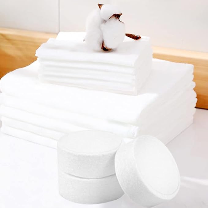 22”x 70” | Compressed Towels | 100% Cotton Towel | Portable Towels | for Travel | Camping Hiking | Disposable | Durable | Coin Towels
