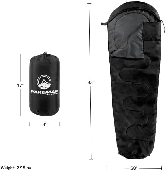 Mummy Sleeping Bag - Water-Resistant Adult Cold Weather Sleeping Bag