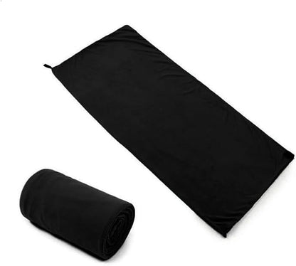 Fleece Sleeping Bag Liner Sleeping Blanket Sheet Lightweight Travel Outdoor Indoor Camping Warm Summer