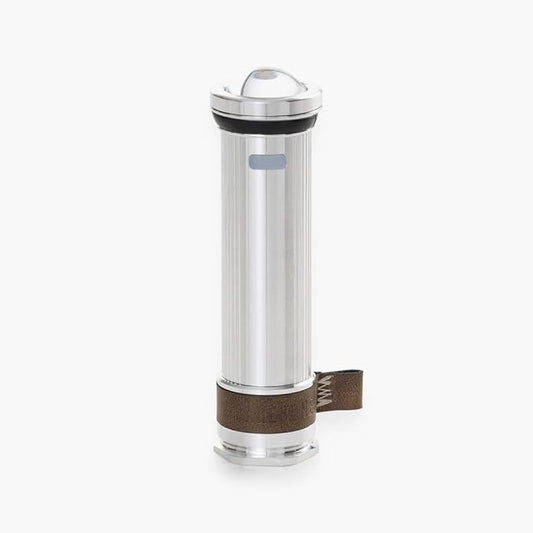Barebones Mini Flashlight - Rechargeable 4-Inch Flashlight Great for Camping, Travel, and More - Antique Style Flashlight with 4 Light Settings and a Copper Magnetic Base (Aluminum)