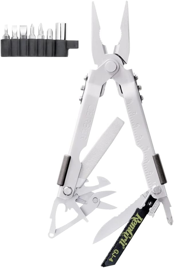 Gerber Gear MP600 Pro Scout Needle Nose Pliers Multitool Multi-Plier, Needle Nose, Stainless, with Tool Kit [07564]