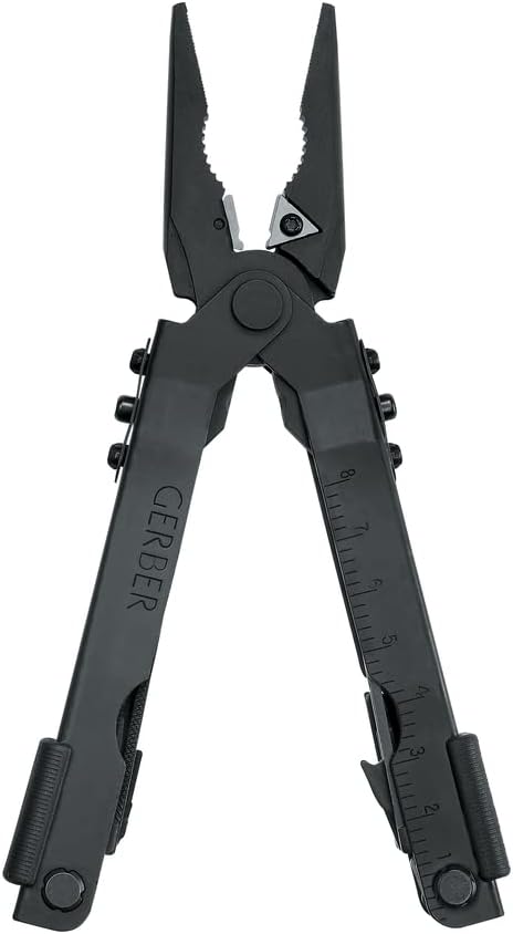 Gerber Gear MP600 14-in-1 Multi Tool - Knife, Pliers, Wire Crimper, Screwdriver - Camping Survival Tool with Sheath - Military Grade - Black