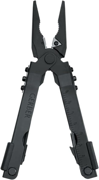 Gerber Gear MP600 14-in-1 Multi Tool - Knife, Pliers, Wire Crimper, Screwdriver - Camping Survival Tool with Sheath - Military Grade - Black
