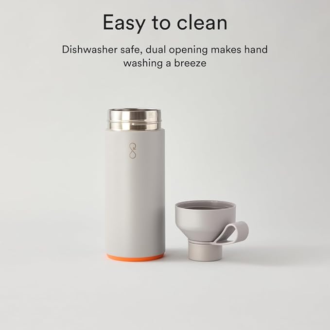 Ocean Bottle - Recycled Stainless Steel Drinks Reusable Water Bottle - Eco-Friendly & Reusable - Rock Grey - 34 oz