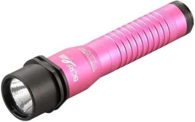 Streamlight 74361 Strion 260-Lumen Bright and Compact Rechargeable LED Flashlight with 120V/100V AC/12V DC Piggyback Charger, Pink