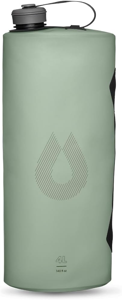 HydraPak Seeker - Collapsible Water Storage (4L/140oz) - BPA & PVC Free Camping Hydration Reservoir Bag - Sutro Green