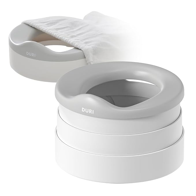 DURI Dount Foldable Potty, Portable, One-Touch Folding, Camping, Includes Travel Bag