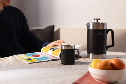 Stanley Classic Stay-Hot French Press Coffee Maker 48 oz | 5 Minute Brew, 4 Hours Hot | Mesh Filter for Coffee Grounds | Insulated Stainless Steel French Press | BPA-Free | Mist