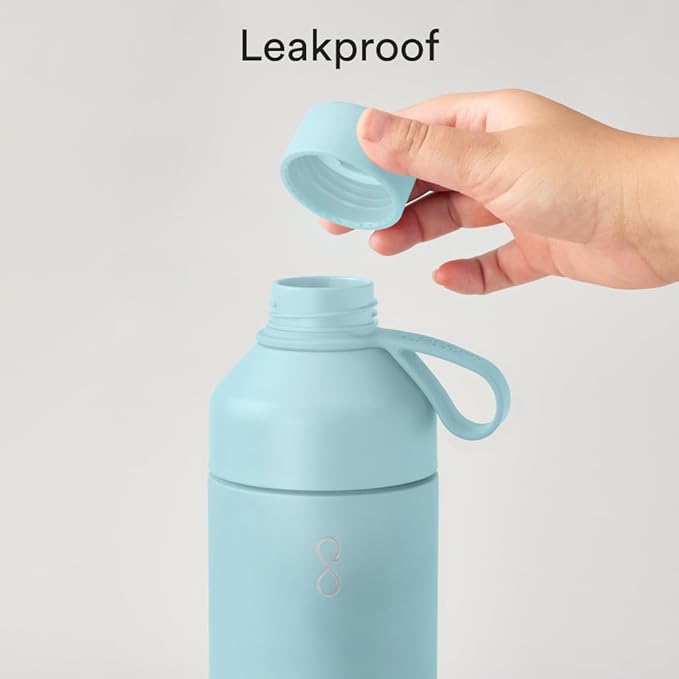 Ocean Bottle - Recycled Stainless Steel Drinks Reusable Water Bottle - Eco-Friendly & Reusable - Sky Blue - 34 oz