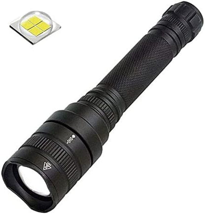 LUXNOVAQ LED Flashlight Powerful Super Bright Flashlight, High Lumen Zoomable Tactical Flashlights Waterproof Hand Torch Light with 5 Modes for Camping