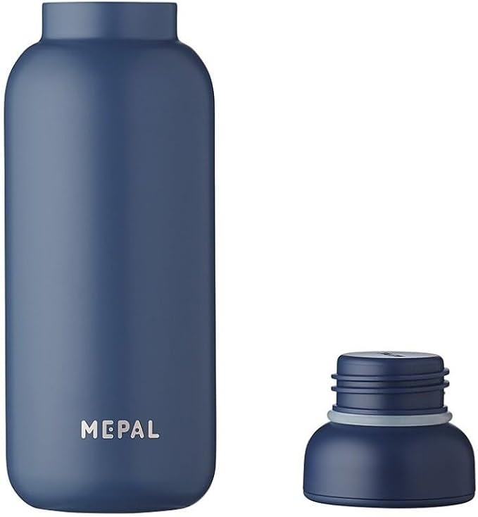MEPAL, Large Insulated Water Bottle with Lid, BPA Free, Nordic Denim, Holds 30 oz, 1 Count