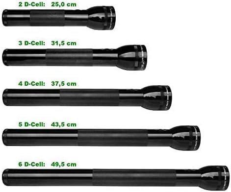 Maglite ML300L LED 6-Cell D Flashlight, Black