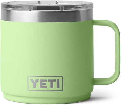 YETI Rambler 14 oz Stackable Mug, Vacuum Insulated, Stainless Steel with MagSlider Lid, Key Lime