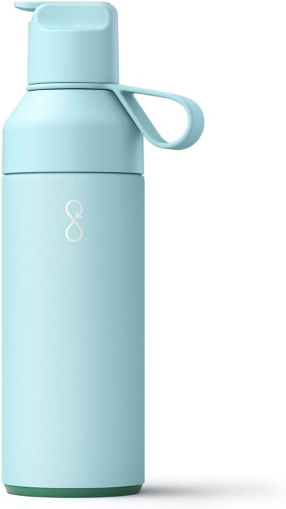 Ocean Bottle - Recycled Stainless Steel Go Water Bottle - Eco-Friendly & Reusable Bottle - Sky Blue - 17 oz