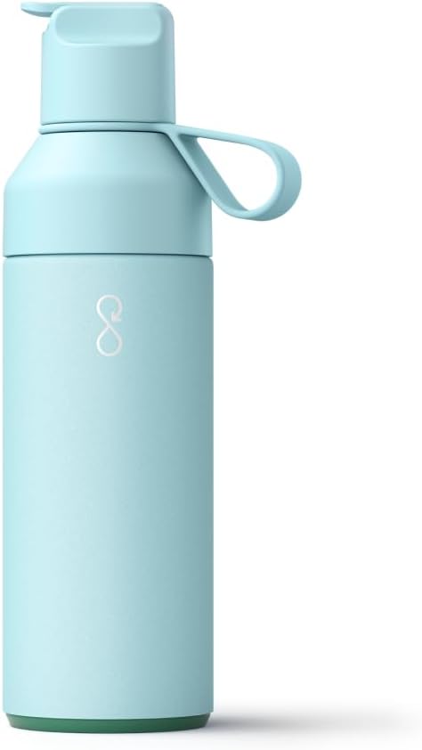 Ocean Bottle - Recycled Stainless Steel Go Water Bottle - Eco-Friendly & Reusable Bottle - Sky Blue - 17 oz