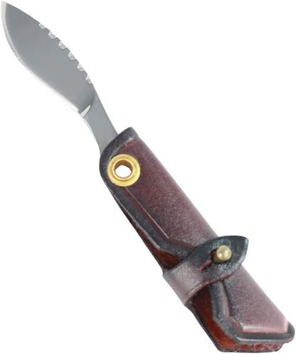 MASALONG Mini EDC straight razor, D2 steel small knife key ring, convenient for daily use kni203 (Dogleg type)