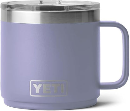 YETI Rambler 14 oz Stackable Mug, Vacuum Insulated, Stainless Steel with MagSlider Lid, Cosmic Lilac