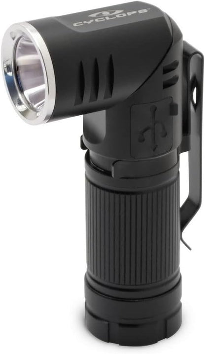 Cyclops 400 Lumens Pocket Rechargeable Flex Flashlight with Swivel Head for Camping, Hiking, Emergency