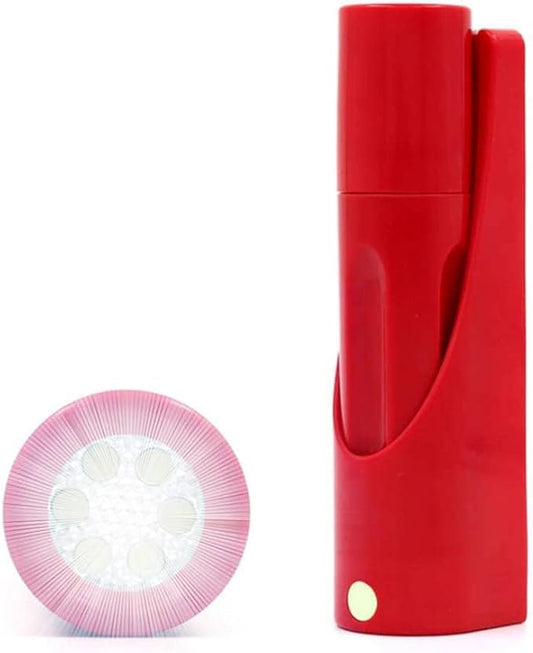 LED Flashlight, Wall-mount LED Handheld Light with 6 Ultra Bright Led ideal for Emergency Preparedness, Power Failure, Outdoor, Camping, Night light, Red (Red)