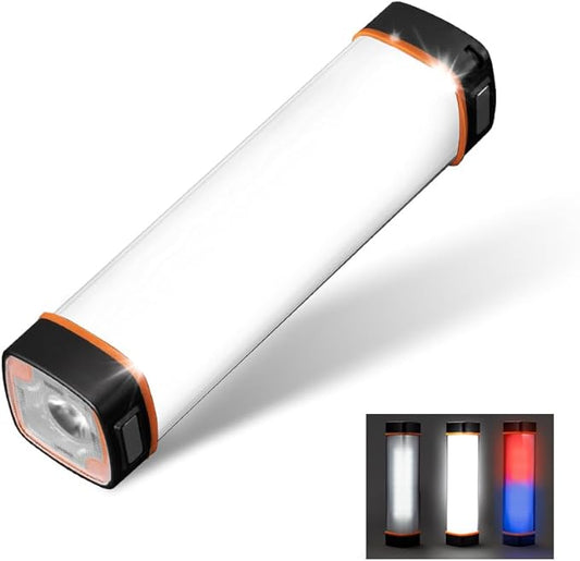 310LM LED Torch Light - Rechargeable Flashlight w/ 2500mAh Power Bank, 5 Lighting Modes & Magnetic Base, IP65 Waterproof Portable Spotlight Floodlight for Camping Hiking Backpacking Emergency