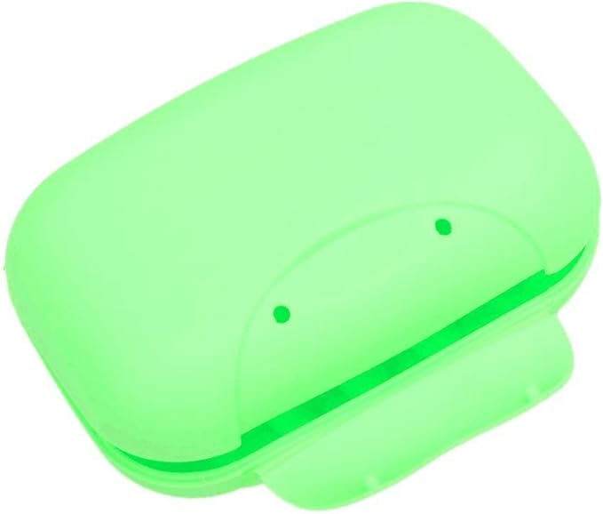 2 Pcs Plastic Soap Case Holder Container Box Home Outdoor Hiking Camping Travel Light Green