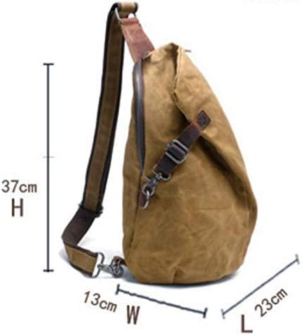 Men's Sling Backpack Waxed Canvas Crossbody Bag Casual Daypacks