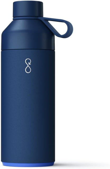 Ocean Bottle - Recycled Stainless Steel Drinks Reusable Water Bottle - Eco-Friendly & Reusable - Ocean Blue - 34 oz