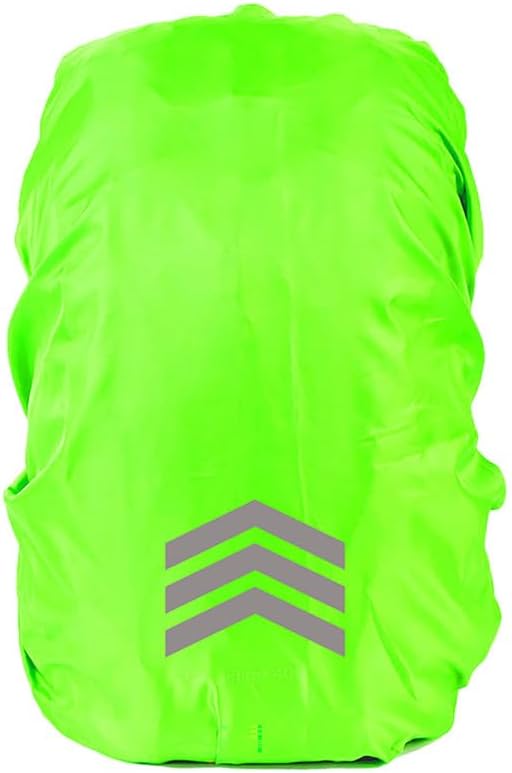 Backpack Rain Cover Waterproof for 8-70L, Compact Foldable Hi-Visibility Reflective Strips Anti-dust Ultralight Rain Cover for Hiking Camping Cycling Traveling (Black)