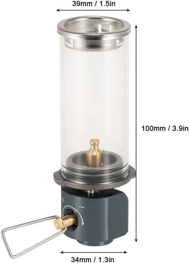 Camp Lamp,YIWENG Lamp Light Butane Gas Light Lantern with Gas Adapter Conversion Head for Camping Picnic Self-Driving