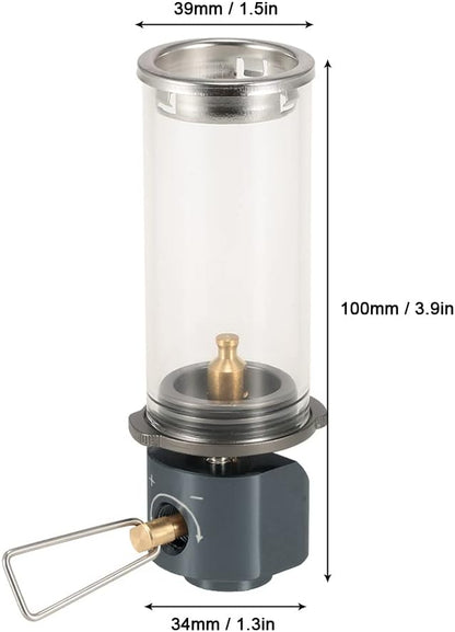 Camp Lamp,YIWENG Lamp Light Butane Gas Light Lantern with Gas Adapter Conversion Head for Camping Picnic Self-Driving