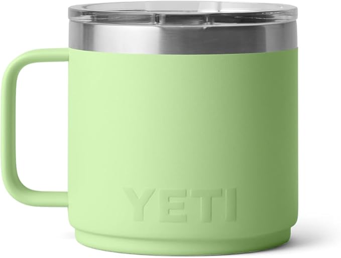 YETI Rambler 14 oz Stackable Mug, Vacuum Insulated, Stainless Steel with MagSlider Lid, Key Lime