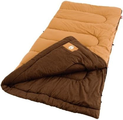 Coleman Dunnock Cold Weather Sleeping Bag, 20F Adult Camping Sleeping Bag, Comfortable & Warm for Camping & Outdoor Use, Fits Adults Up to 6ft 4in Tall