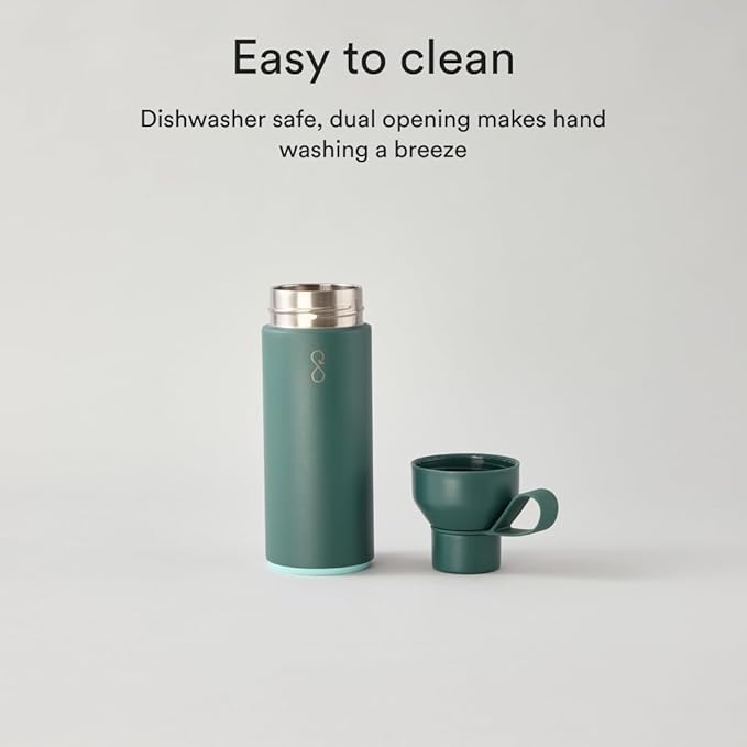 Ocean Bottle - Recycled Stainless Steel Drinks Reusable Water Bottle - Eco-Friendly & Reusable - Forest Green - 17 oz