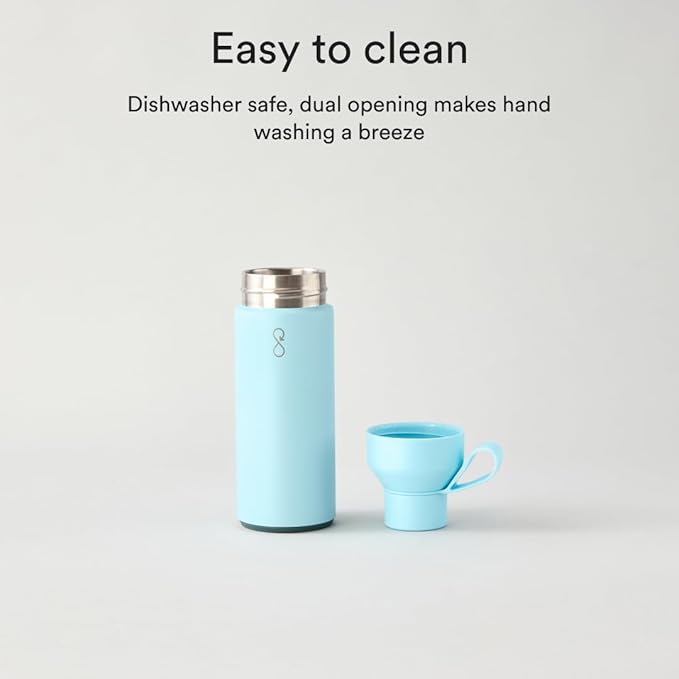 Ocean Bottle - Recycled Stainless Steel Drinks Reusable Water Bottle - Eco-Friendly & Reusable - Sky Blue - 17 oz
