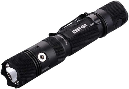 PowerTac E9R G4 LED Tactical Flashlight with Magnetic USB Rechargeable Cable, Super Bright CREE 2550 Lumens Rechargeable Flashlight for Emergency or Camping, Waterproof