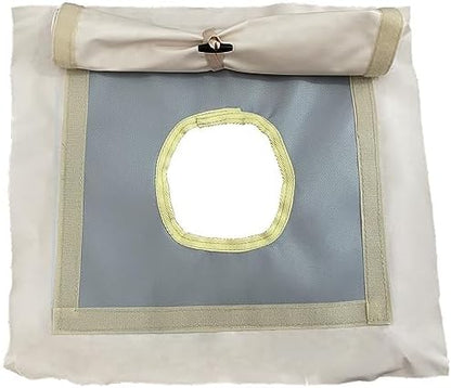 DANCHEL OUTDOOR Stove Jack Kit for Tent with Rain Flap Cover for Dia. 4''/5.85'', Fire Resistant Wood Stove Hole for Canvas Tent Hot Tent Chimney, Side Wall A/C 4 Season