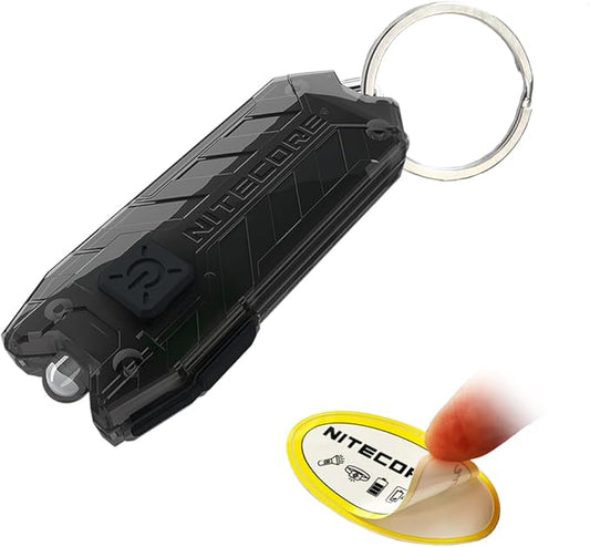 Nitecore Tube V2.0 Keychain Flashlight, 55 Lumen Bright USB Rechargeable Ultra Lightweight Compact (Black)