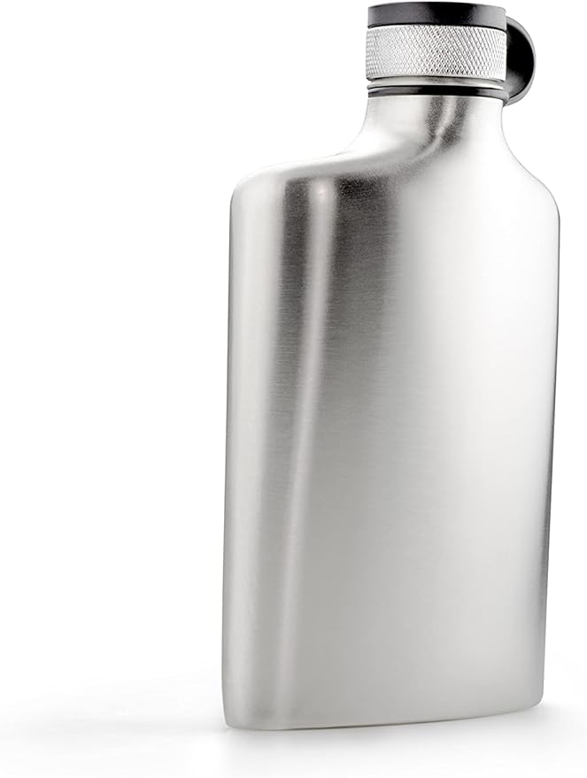 GSI Outdoors, Glacier Stainless 8 Fl. Oz. Hip Flask, Superior Backcountry Cookware Since 1985, Stainless