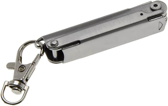 Lucky Line UtiliCarry Compact Micro Tool Stainless Steel, Multi-Tool Pocket Knife on Key Clip - for Everyday Carry, Camping Essentials, Hiking, Outdoor Gear, and Survival Tools, 1 Per Pack, (U1041)