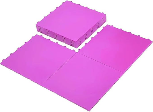 15 Green Tiles - High Durability Colored Flooring Tiles - Interlocking Versatile Training Surface - Roller Skate Derby Indoor&Outdoor, Dance Floor Tiles, Basketball Tiles, Sports Floor