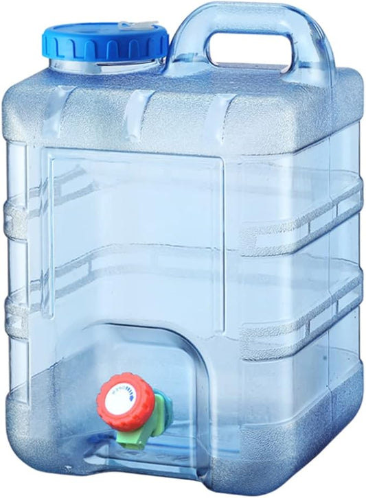 Abaodam 2.64 Gallon Water Jug Camping Water Container Water Storage Container with Faucet Large Capacity Water Jug Portable PC Water Bucket Camping Supply Clear Water Bottles