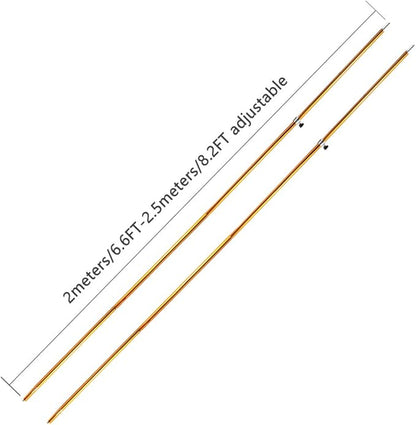 Odoland Adjustable Tarp Poles, Telescoping Aluminum Tarp and Tent Poles Set of 2, Collapsible Lightweight Poles for Camping, Backpacking, Hammocks, Sun Shade Shelters, and Awnings