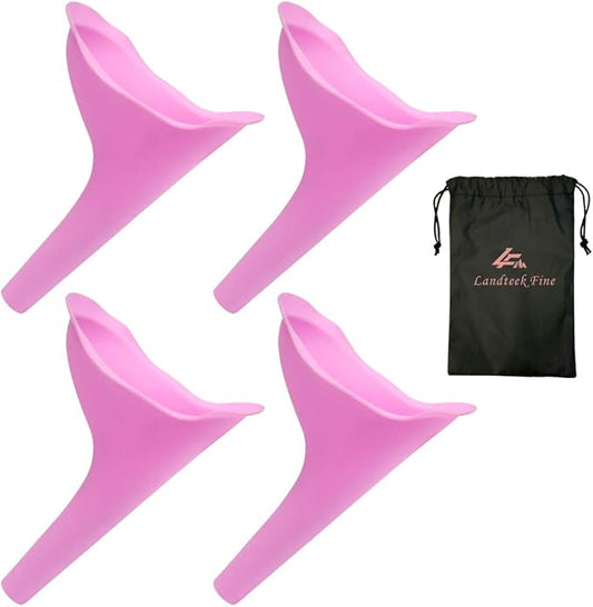 Female Urination Device Travel Camping Outdoor Standing Pee Reusable Urinal Women Funnel Portable Urine Urinary 4 PCS